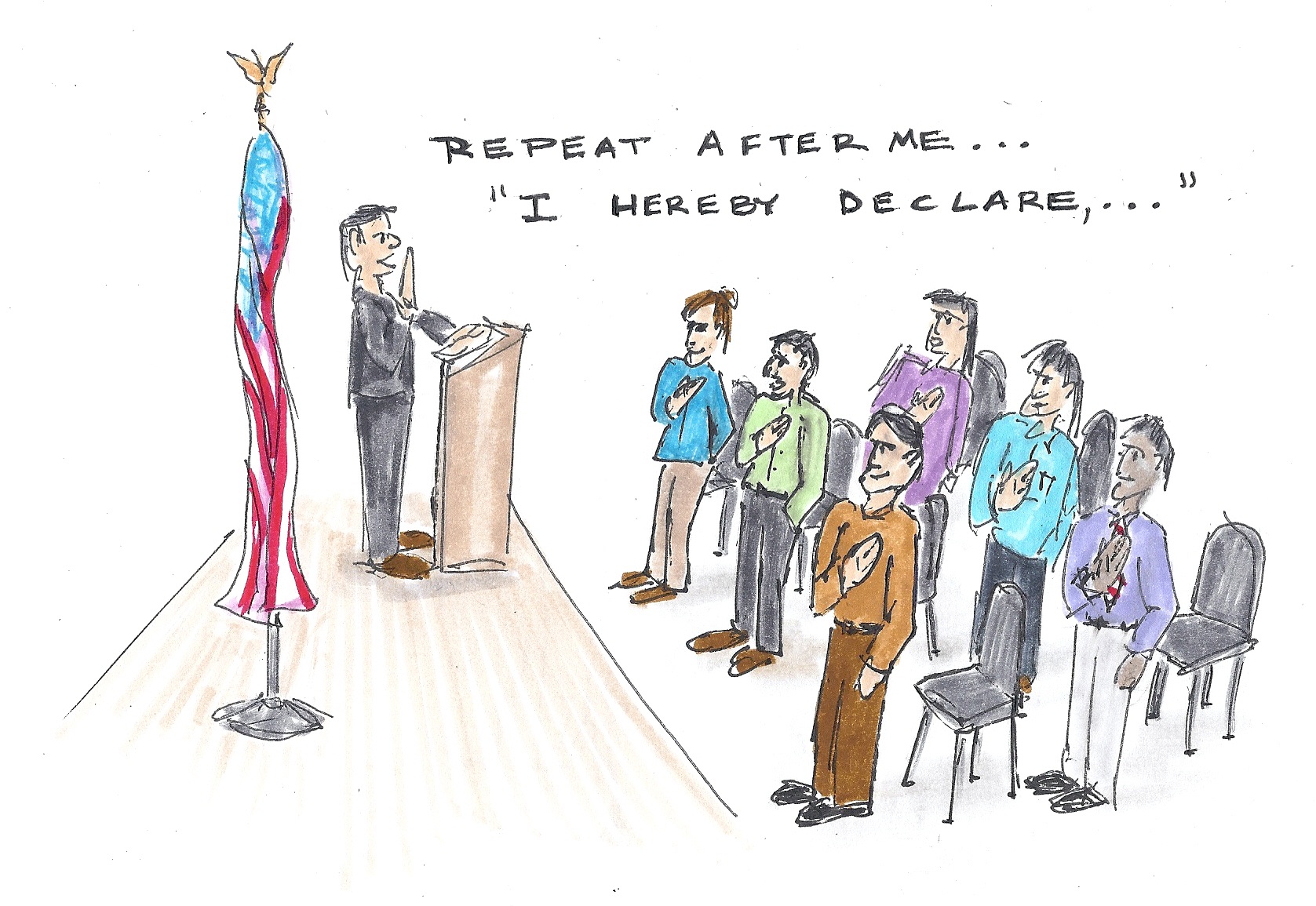 Attend Naturalization Ceremony